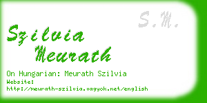 szilvia meurath business card